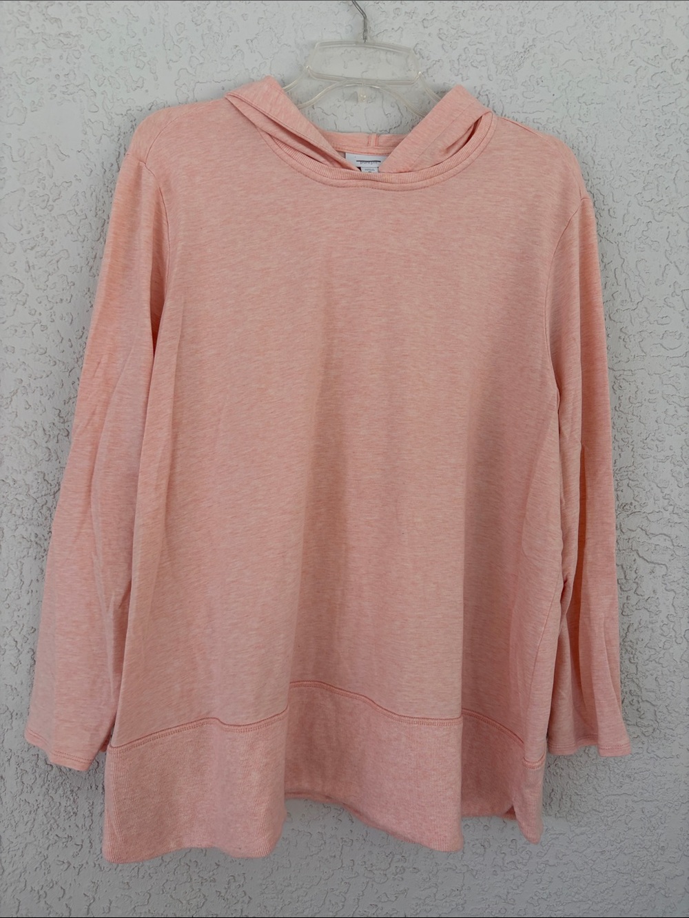 Pure Jill Light Peach Hooded Pullover Top size 2X